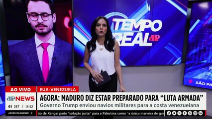 EUA X Venezuela: Maduro diz estar preparado para “luta armada” | TEMPO REAL