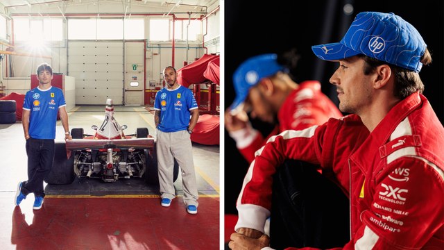 Lewis Hamilton y Charles Leclerc presumen uniforme de Ferrari tras mala racha en GP de Países Bajos