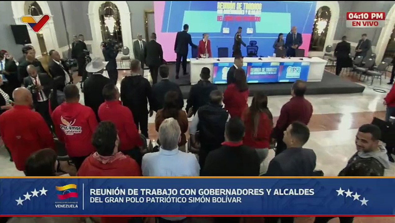 Presidente Nicolás Maduro dirige reunión de trabajo con los gobernadores y alcaldes del GPPSB