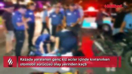 Karaman'da trafik dehşeti: Genç kız acılar içinde kıvranırken, otomobil sürücüsü olay yerinden kaçtı
