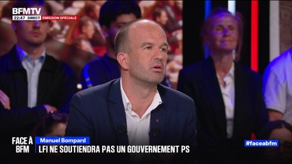 "La solution pour débloquer le problème auquel on est confronté, elle passe par le départ du président de la République", estime Manuel Bompard (LFI)