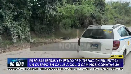 En bolsas negras y estado de descomposición fue encontrado un hombre en Comayagua