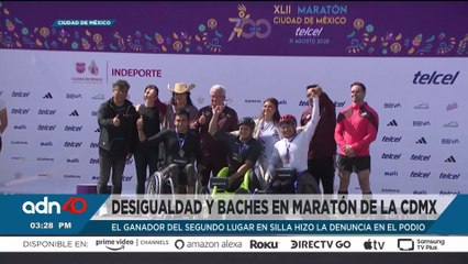 Paratleta denuncia baches y discriminación en Maratón de la CDMX