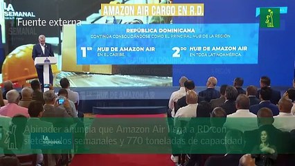 Abinader anuncia que Amazon Air llega a RD con siete vuelos semanales y 770 toneladas de capacidad