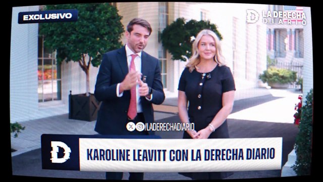 Entrevistamos en la Casa Blanca a la vocera presidencial de Trump, Karoline Leavitt en exclusiva con Javier Negre para La Derecha Diario. Este martes 2 de septiembre, desde La Derecha Diario