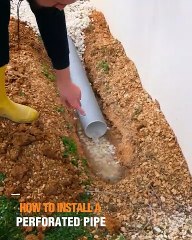 Learn to install a perforated pipe!