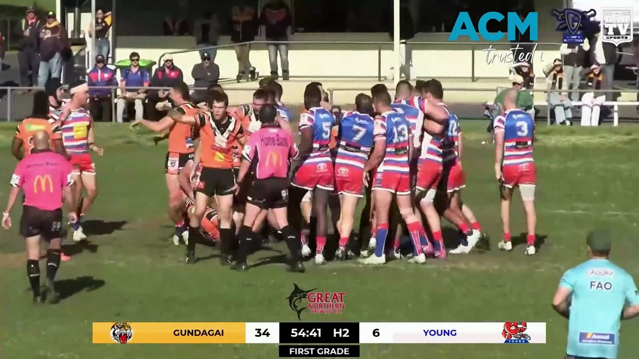 Tom Demeio is sent off in Young's preliminary final loss