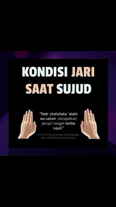 Kondisi Jari Saat Sujud