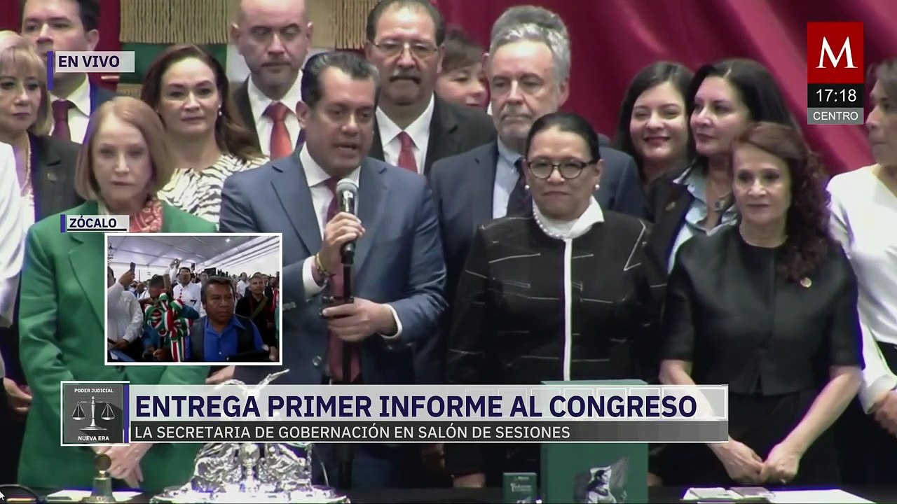 Rosa Icela Rodríguez realiza entrega del Primer Informe de Gobierno al Congreso