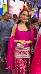 pragya jaiswal steps out for ganesh chaturthi festivities