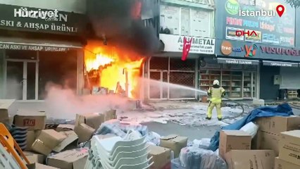 Bağcılar İSTOÇ'ta iş yeri yangını