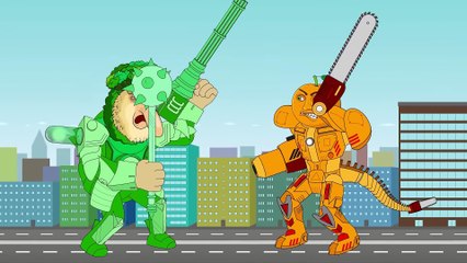 CYBORG BRR BRR PATAPIM VS CYBORG UDINDINDINDUN! ITALIAN BRAINROT Cartoon Animation