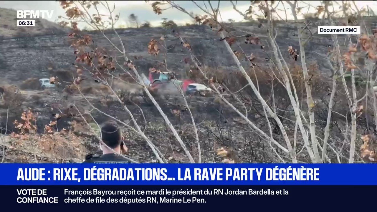 Des affrontements éclatent entre agriculteurs et fêtards sur le site de la rave party dans l'Aude