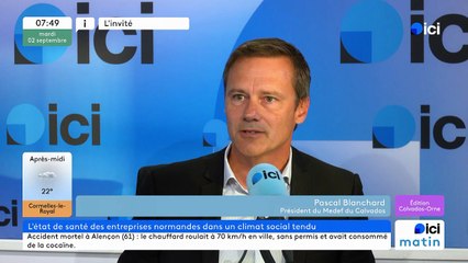 Pascal Blanchard, président MEDEF Calvados, invité d'ici Normandie