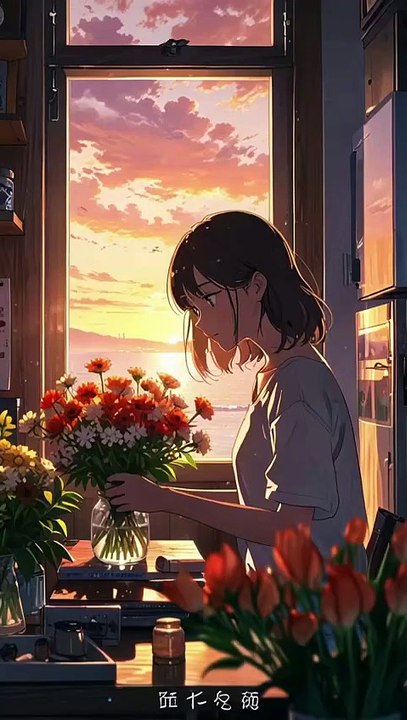 Flowers by the Seaside Window