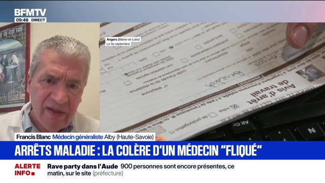 Arrêts de travail: ce médecin généraliste surveillé par l'Assurance maladie témoigne sur BFMTV