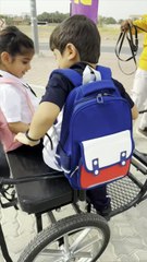 UAE siblings go back to school on pony-drawn cart 'to avoid first-day fuss'