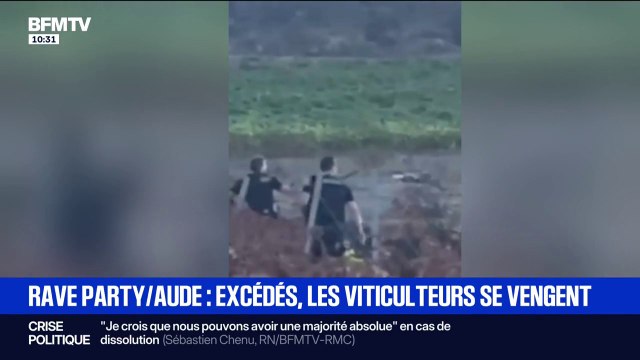 Rave party dans l'Aude: les images des violences qui ont éclaté entre viticulteurs et fêtards