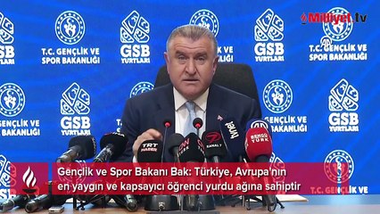 KYK yurtlarına başvuru süreciyle ilgili Bakan Bak'tan açıklama