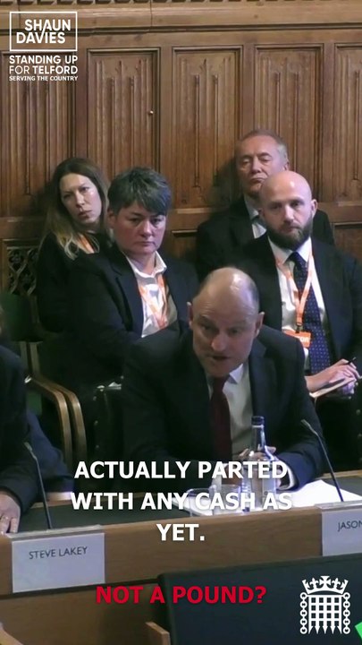 Watch: Bosses of hotel firms making 'huge profits' from taxpayer-funded asylum accommodation quizzed by Shropshire MP - via Shaun Davies MP
