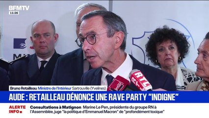La rave party dans l'Aude est "indigne", selon Bruno Retailleau
