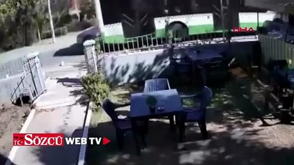 3 aracın karıştığı zincirleme kaza kamerada