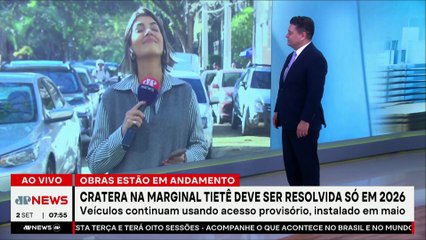 Cratera na Marginal Tietê deve ser resolvida só em 2026