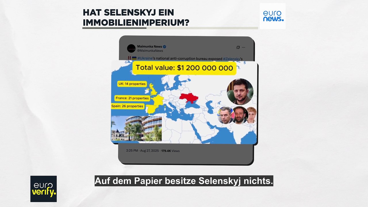 Neue Vorwürfe gegen Selenskyj: Besitzt der Präsident der Ukraine Immobilien von 1 Milliarde Euro?