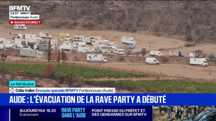 Aude: l'évacuation de la rave party a commencé