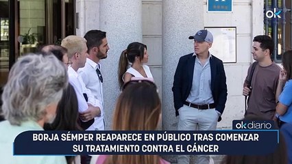 Borja Sémper reaparece en público tras comenzar su tratamiento contra el cáncer