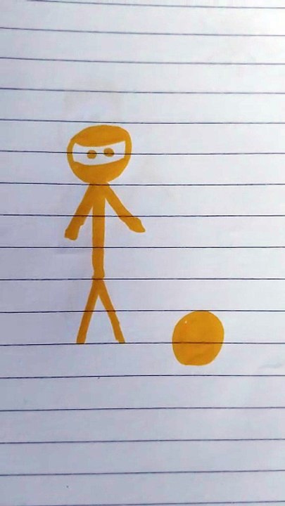 Calcio ninja giallo disegno