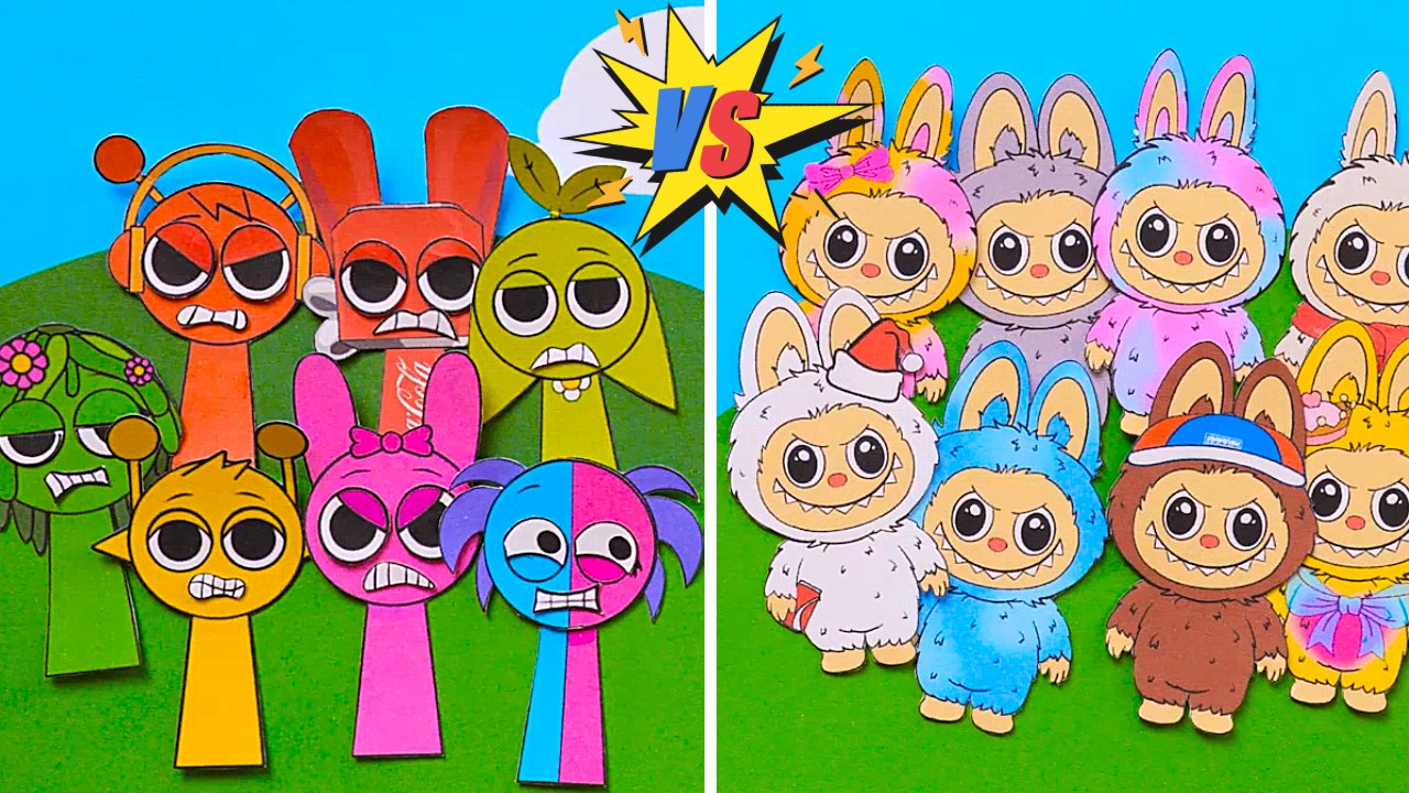 Sprunki Joined Labubu World! *BIGGEST Gamebook & Adorable DIY Paper Crafts*