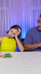 Sneaky candy snatch while she sleeps 👀🍬 Genius or risky?