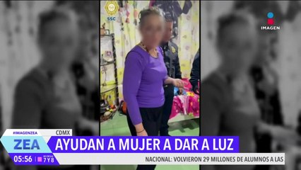 Policías de CDMX auxilian a mujer en labor de parto