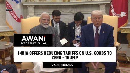 India offers reducing tariffs on U.S. goods to zero - Trump