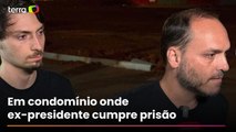 Filhos de Bolsonaro fizeram visita antes de julgamento e encontraram apoiadores: 'Vim dar um abraço'