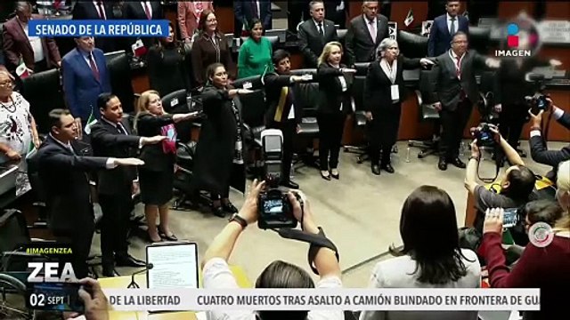 Laura Itzel Castillo toma protesta de los 9 ministros de la SCJN