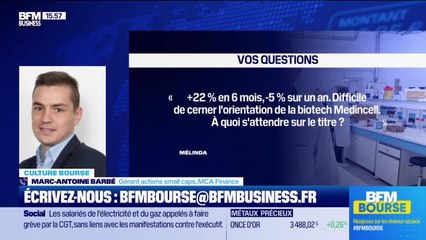 Culture Bourse : "+ 22% en 6 mois, - 5% sur un an. Difficile de cerner l'orientation de la biotech Medincell. À quoi s'attendre sur le titre ?", par Julie Cohen-Heurton - 02/09