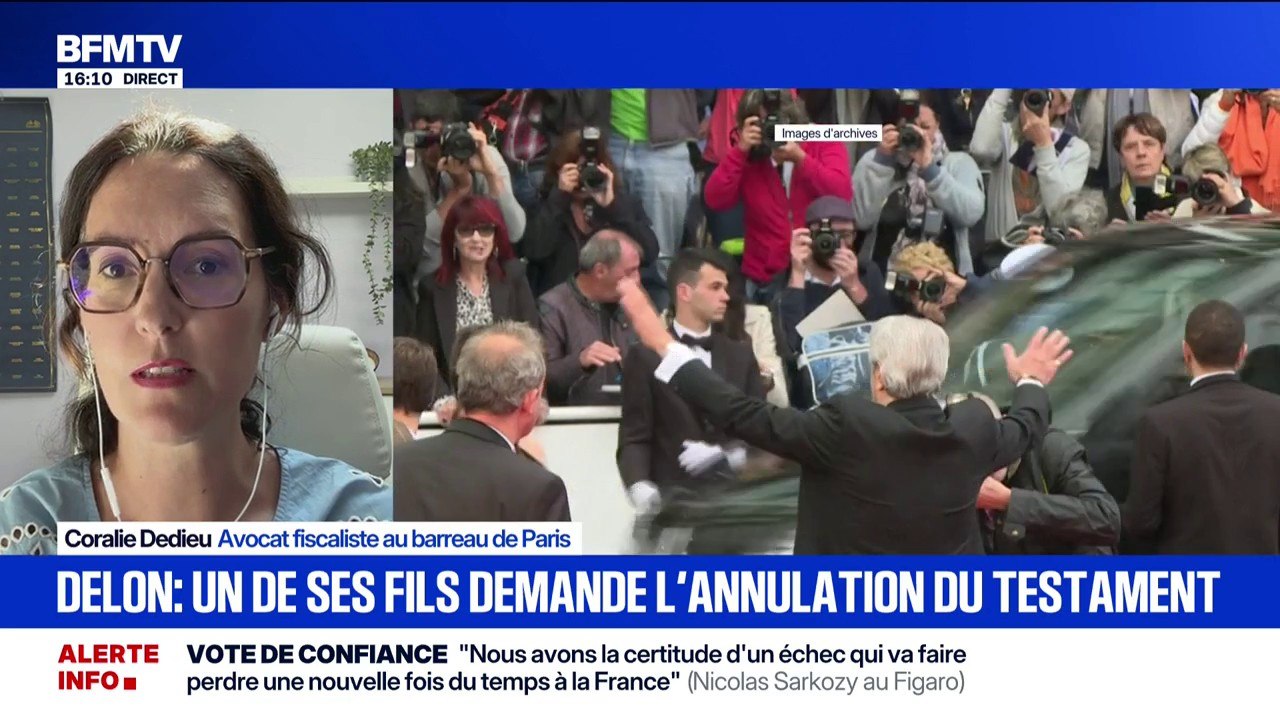 Succession d'Alain Delon: "Il faut prouver l'absence de discernement", souligne Coralie Dedieu, avocate fiscale au barreau de Paris