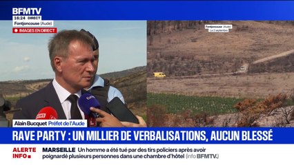 Rave party dans l'Aude: "Le nombre d'unités présentes permet de faire cette évacuation sous contrainte, sans utiliser la violence", assure Alain Bucquet, préfet de l'Aude