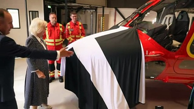 Queen Camilla names new Cornwall Air Ambulance helicopter
