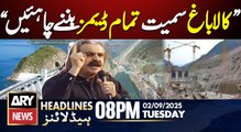 CM KP Ali Amin's Big Statement || ARY News 8 PM Headlines || 2nd Sept 2025