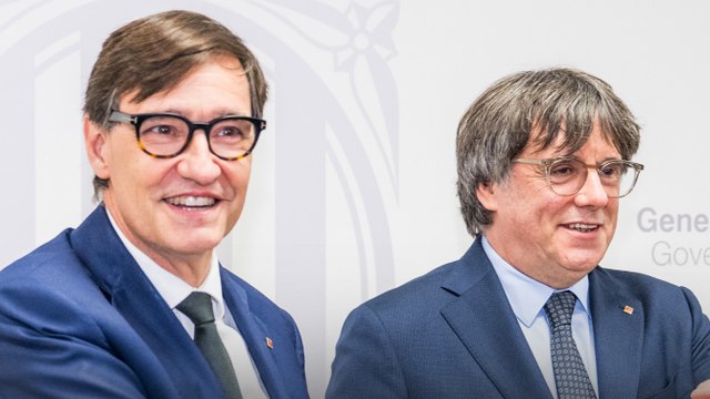 La reunión entre Salvador Illa y Carles Puigdemont en Bruselas