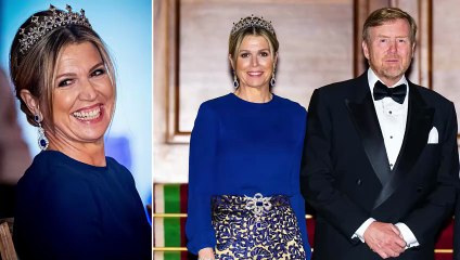 Splendida in blu: Maxima d'Olanda brilla come la sua tiara di zaffiri in Kenya