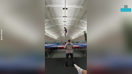 Trampoline Training Goes Wrong Ahead of World Championships