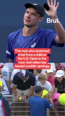 The man who snatched a hat from a child at the U.S. Open in the now viral video has issued a public apology