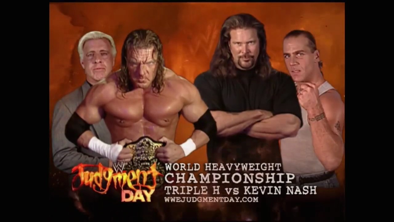 Triple H w/ Ric Flair vs Kevin Nash w/ Shawn Michaels - World Heavyweight Championship Match - Judgment Day 2003 18/5/03