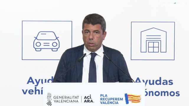 Mazón anuncia 350 millones de euros de ayudas para afectados por la dana