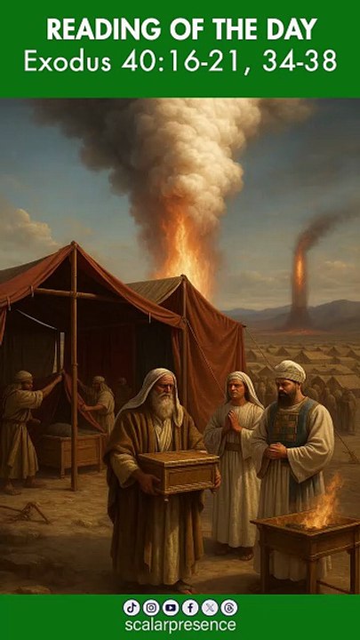 Exodus 40:16-21, 34-38 #Exodus40 #ShekinahGlory #Tabernacle #Moses #ArkOfTheCovenant #TentOfMeeting