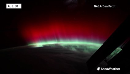 Astronauts witness rare red aurora from orbit